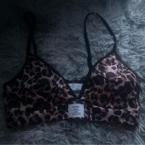 y2k cheetah print sports bra